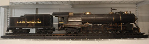 The North Lackawanna Locomotive, created by Clarence Marshall from 1943-1945, is a small gray train with silver and gold detailing